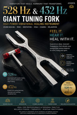 528 Hz  432 Hz Giant Tuning Fork High-Power Vibrational Healing Instrument