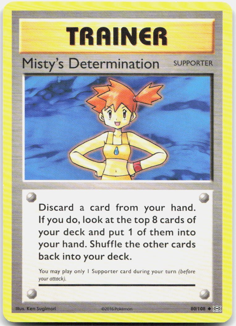 Misty's Determination 80/108 Uncommon Evolutions Pokemon LP