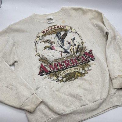 Vintage Tultex North American Outfitters Mallards Sweatshirt Sz Medium Thrashed