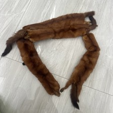 Vintage 4 Complete Mink Fur Collar Stole Wrap Beautiful