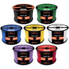 14 Gauge Car Audio Primary Wire 500ft 7 Rolls Remote, Power/Ground Electrical