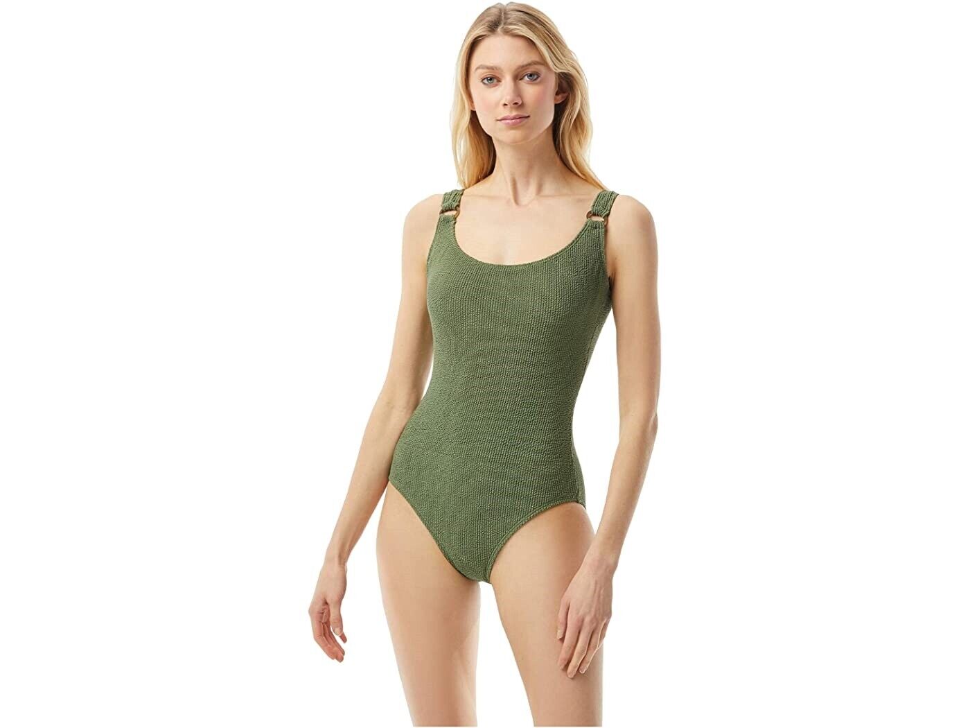 Arriba 57+ imagen michael kors green one piece swimsuit