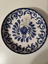 NEW Blue and White Floral Melamine Pasta Bowls Set of 4