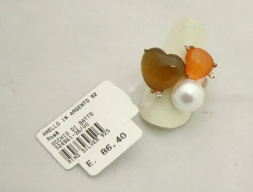 Anelli di lusso perla d'argento in argento