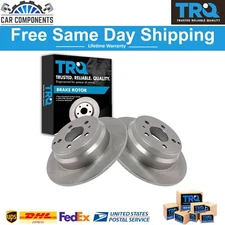 TRQ Rear Disc Brake Rotor Pair Set of 2 for Volvo 850 C70 S70 New