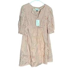 Universal Thread peach colored eyelet cotton dress
