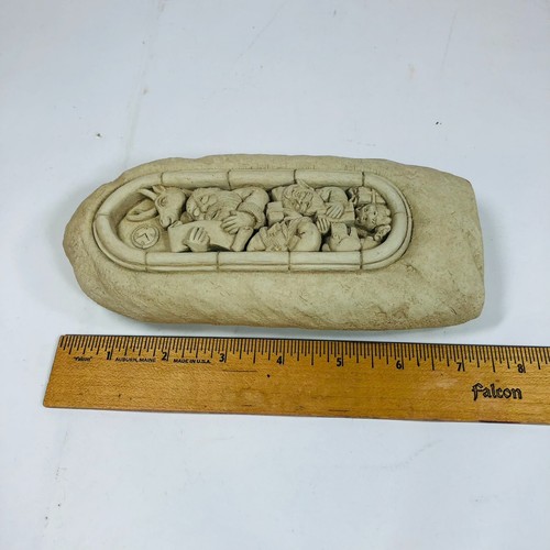 Carruth Studio 2006 Santa's Workshop Hand Cast Stone Wall Plaque Christmas 5046 - Picture 15 of 17