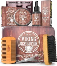 Beard Care Kit for Men - Ultimate Beard Grooming Kit Includes 100% Boar Men’S Be