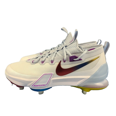 Nike Force Zoom Trout 9 Elite Mens Size 7 Baseball Cleats FV4575-106 White Multi Nike Force Zoom Trout 9 Elite Pro White / Multicolor  main image 2