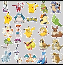 1 X Pegatina Aleatoria Pokemon Pikachu Vinilo Calcomanía Niño Calcomanía Teléfono Portátil
