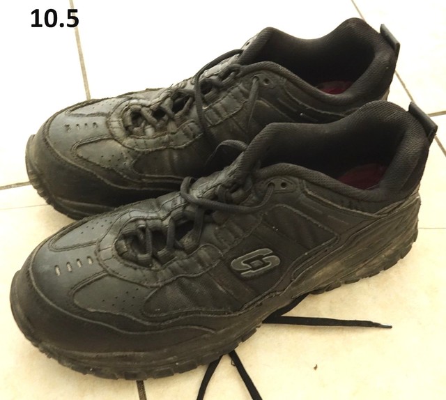 skechers for work men's soft stride steel toe work shoe