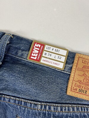 LEVIS VINTAGE CLOTHING LVC 1954 501XX DIZZY LEGS BLUE 36X32 NWT