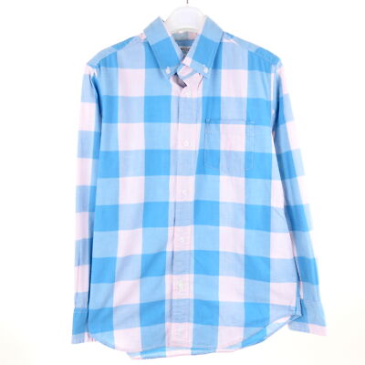 CREWCUTS BY J.CREW shirt boys checked blue pink size 10 140