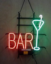Bar Martini Neon Light Sign 17"x14" Lamp Beer Wall Party Pub Display UX18