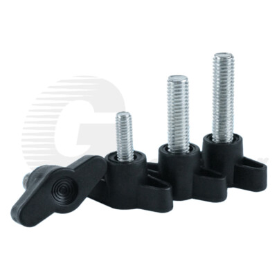 M METERXITY 20-Pack M6 Thumb Screws – T-Handle Clamping Knobs, 40mm Thread, Zinc-Plated Carbon Steel (Black)