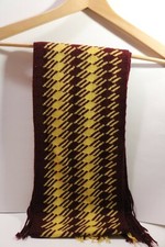 Scarf Maroon And Gold Pattern 5 Ft Long Acrylic