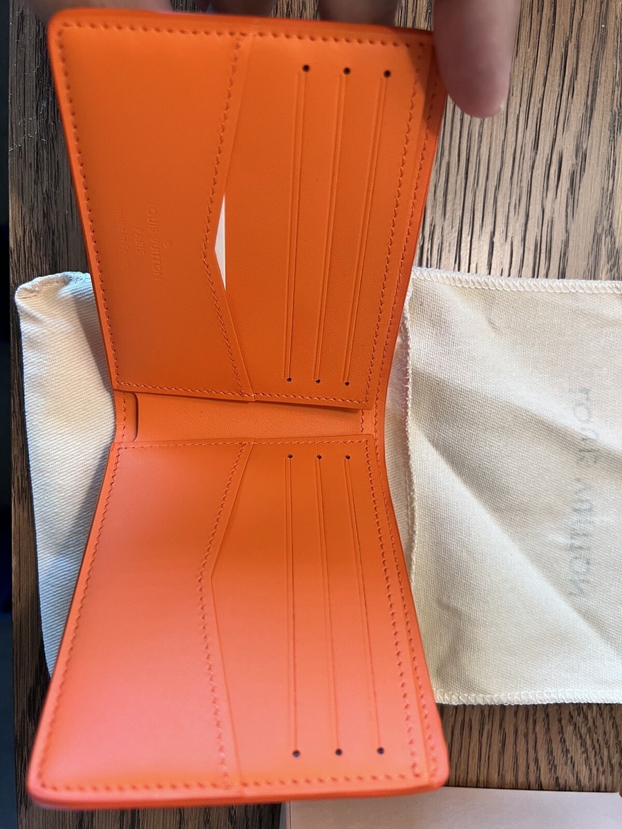 Louis Vuitton Orange Taurillon Leather Slender Wallet M81547