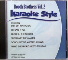 Booth Brothers Volume 2 Christian Karaoke Style NEW CD G Daywind Songs