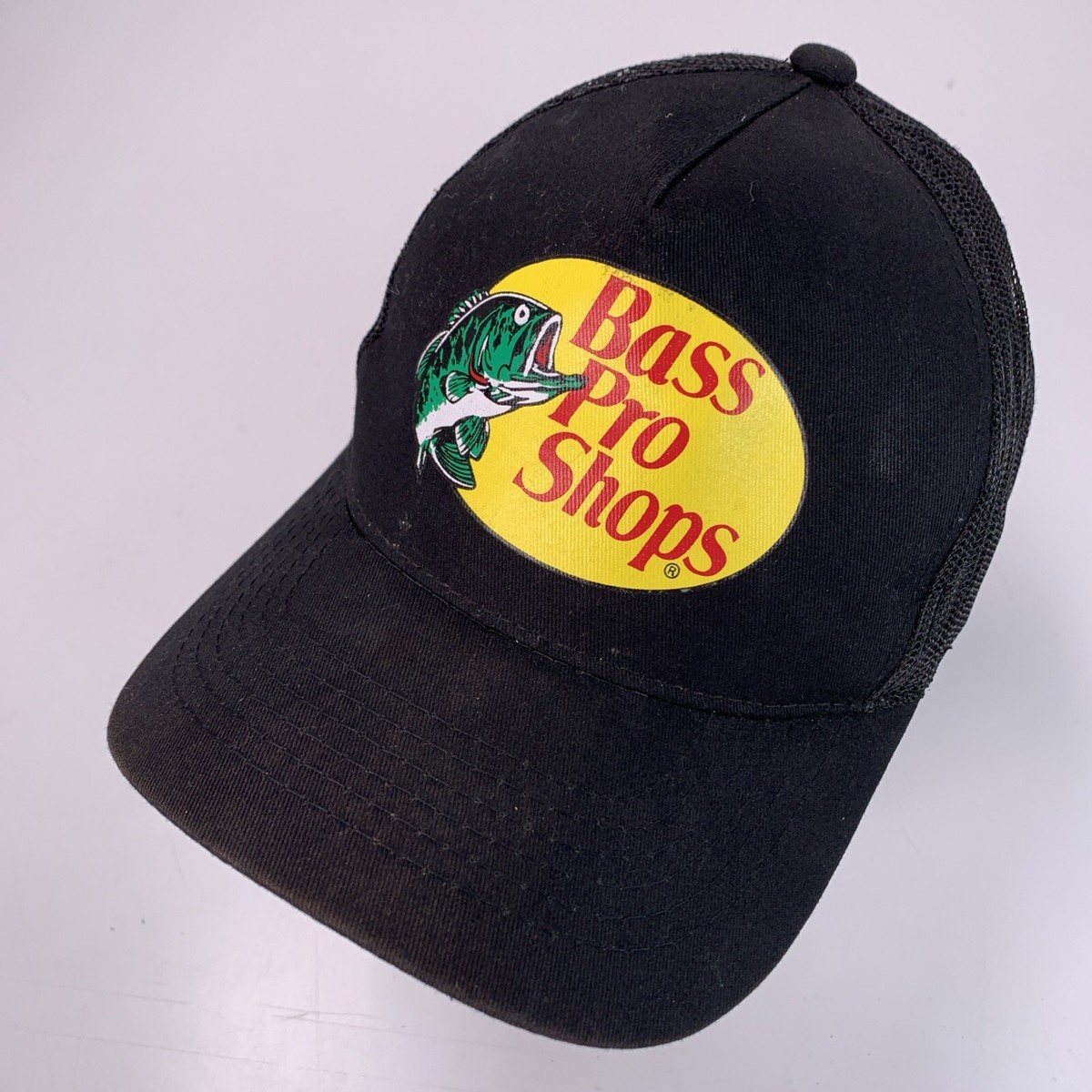 Bass Pro Shops Black Trucker Ball Cap Baseball Hat Snapback  display picture 3
