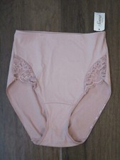 SOMA VANISHING TUMMY HIGH LEG W/LACE PANTIES IN ADOBE ROSE SIZE SMALL