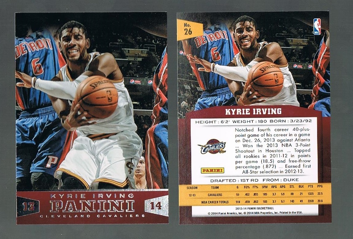 KYRIE IRVING #26 Cavaliers / Duke 2013/14 Panini Basketball NBA - Quantity Alv.