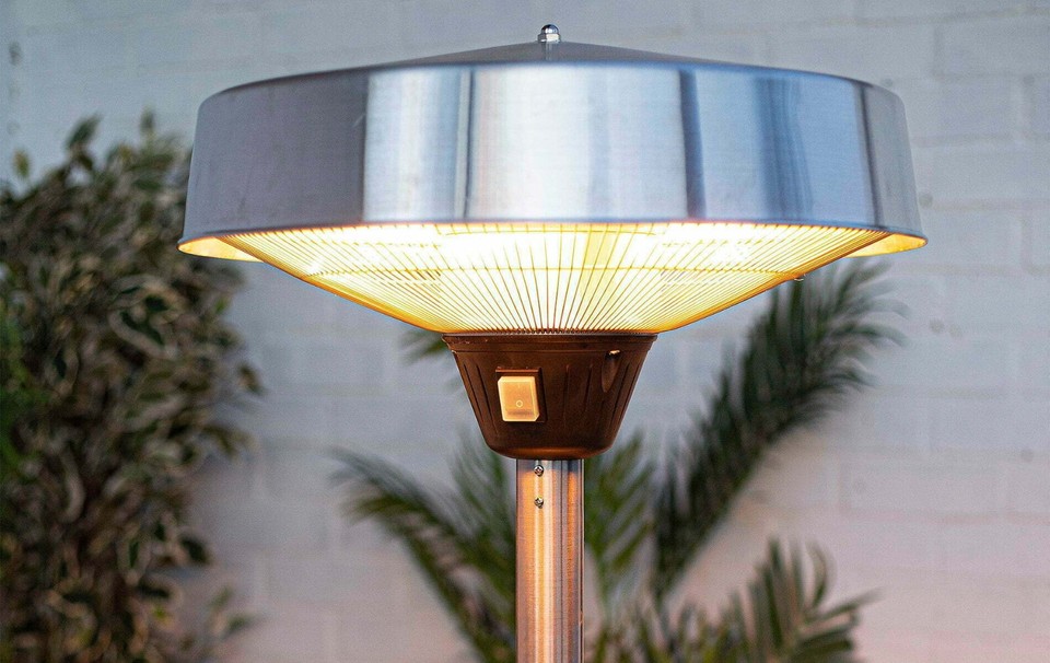 La Hacienda Outdoor Tabletop Patio Halogen Silver 2100W Electric