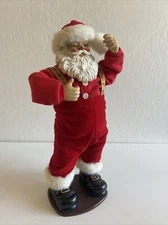VTG Jingle Bell Rock Animated Santa Christmas 1998 Fantasy Ltd UNTESTED AS IS