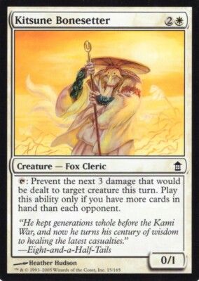 4X KITSUNE BONESETTER WHITE SAVIORS KAMIGAWA MTG MAGIC NM X4 (yourdeckbuilder)