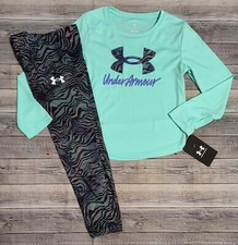 New Little Girl's UNDER ARMOUR Long Sleeve Tee and Leggings Outfit