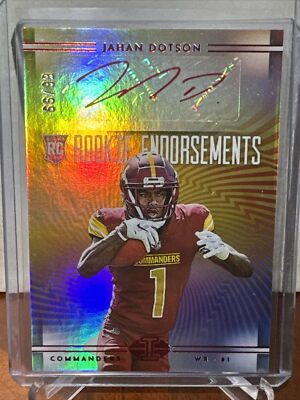 2022 Panini Illusions Jahan Dotson Rookie Endorsements #RE-JD Red 66/99