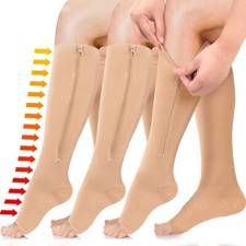 3 Pares Medias Calcetines De Compresion Para Hombres Y Mujeres Best 20-30 Mmhg