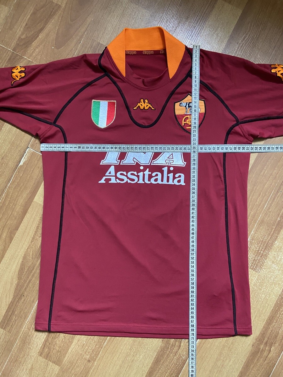 ROMA 2001 2002 HOME FOOTBAL SHIRT SOCCER JERSEY KAPPA sz XL MEN