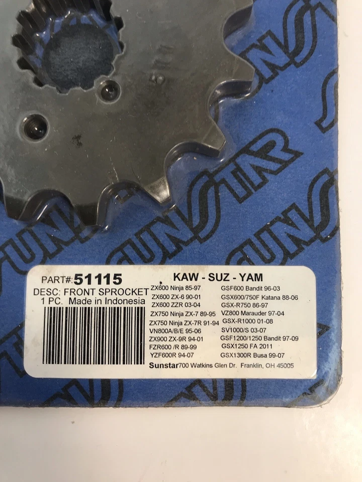 Piñón delantero Sunstar 51115 15 dientes Foto 2 de 4