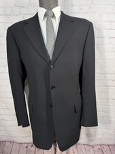 PAL ZILERI Mens Black ITALIAN-MADE Wool Suit Sport Coat Blazer Jacket SIZE 40R