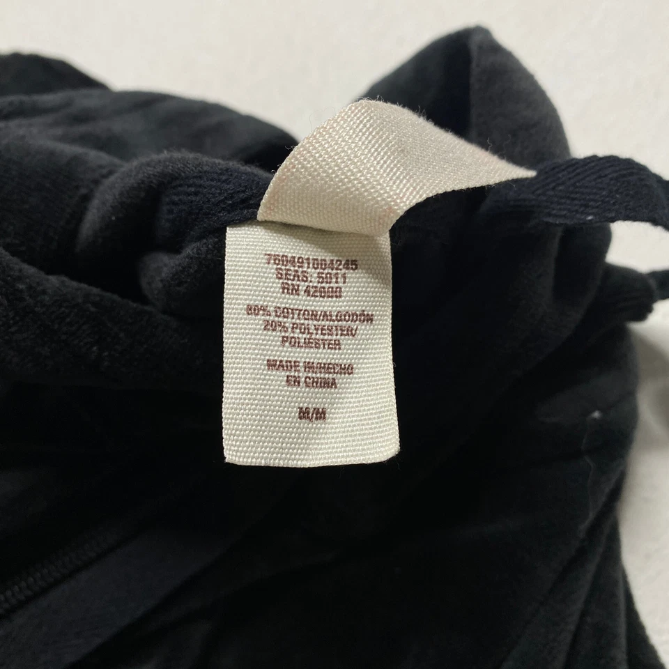 Moletom com capuz Route 66 Juniors tamanho M preto veludo zíper frontal Athleisure  - Imagem 4 de 4