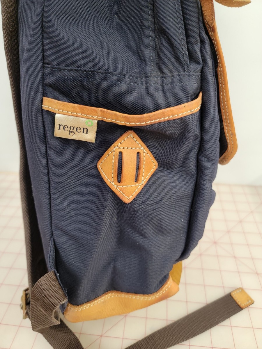 Master-Piece Backpack - Made in Japan Navy & Tan Leather. | eBay