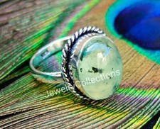 Green Prehnite Ring 925 Sterling Silver Ring Gemstone Ring Handmade Ring B234