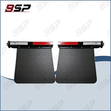 Semi Truck Trailer Polymer Mud Flaps 30" x 24"&1.125"Straight Loaded Hanger Kit