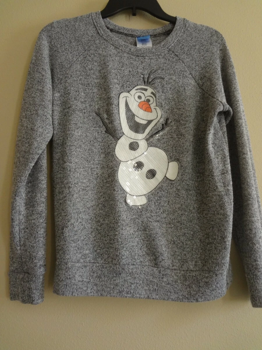 Surrey Graveren Manieren DISNEY FROZEN OLAF SWEATER - LONG SLEEVE PULLOVER - GIRLS SIZE MEDIUM  (10-12) | eBay