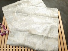 Pair 18 x 18 SILVER WHITE JACQUARD PILLOW COVERS New M10