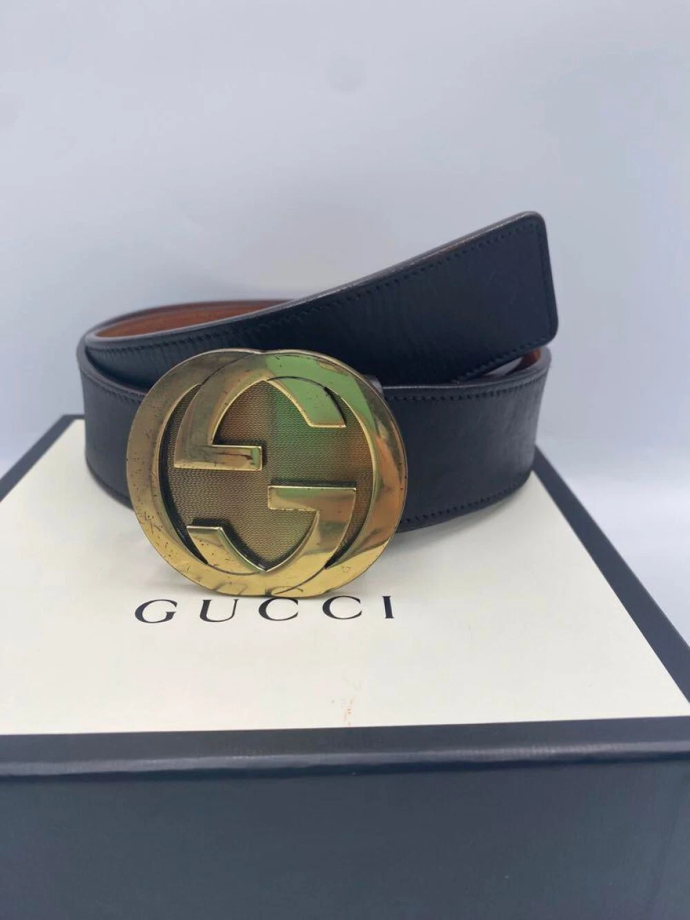 Ceinture homme GUCCI en cuir à emboîtement