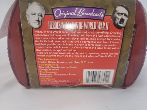 Heroes & Villains of World War II Lot 4 Audio Cassettes Original Broadcasts New - Foto 4 di 5