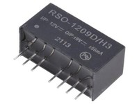 RSO-1209D/H3 Wandler: Dc/Dc 1W Ueing: 9-18V Uausg: 9VDC Uausg2: -9VDC SIP8 Recom