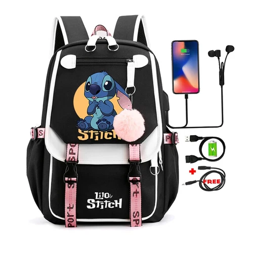 Zaino stampato punto Lilo 3 pezzi/set borsa a libro zaino borsa scuola nuovo - Foto 29 di 46
