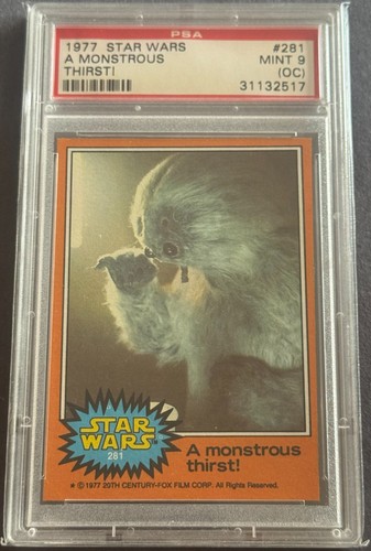 1977 Topps Star Wars #281 A monstrous thirst! — PSA 9