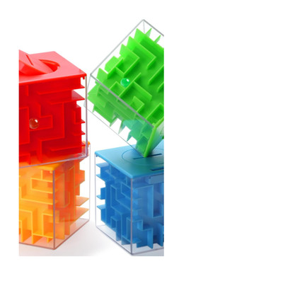 Labyrinth-Spardose 4er-Pack Farbenfroh Puzzlebox Geschenk