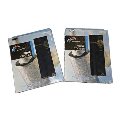 2x Vacu Vin, Rapid Ice, Wine chiller cooler - BLACK NIB NEW