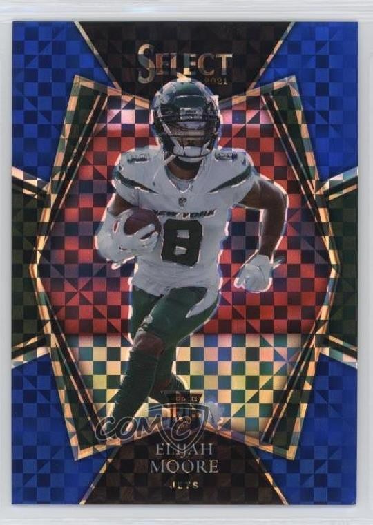 2021 Panini Select Premier Level Blue Prizm /149 Elijah Moore #156 Rookie RC o8g