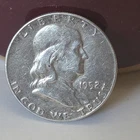 1952 Franklin Half Dollar 90% Silver US Coin Circulated Liberty Bell