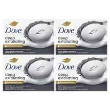 Deep Exfoliating Beauty Bar with Charcoal Powder & Glycerin, 4 Bars, 3.75 oz